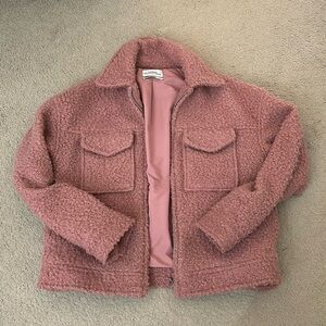 Urban Outfitters Pink Fuzzy Jacket
